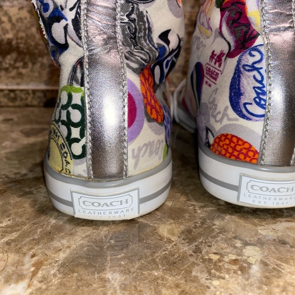 Coach Cardinal High Top Graffiti Sneakers - Picture 7 of 8